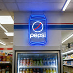 néons lumineux Coca Cola Pepsi adhésifs câble USB rouge blanc bleu moderne