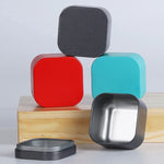 boîtes carrées modernes 55mm 43mm noir gris bleu rouge vert orange respectueux environnement organisateur