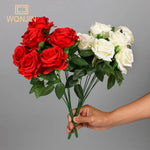 bouquet roses artificielles violettes decoration maison anniversaire mariage fete pendaison cremaillere intérieur