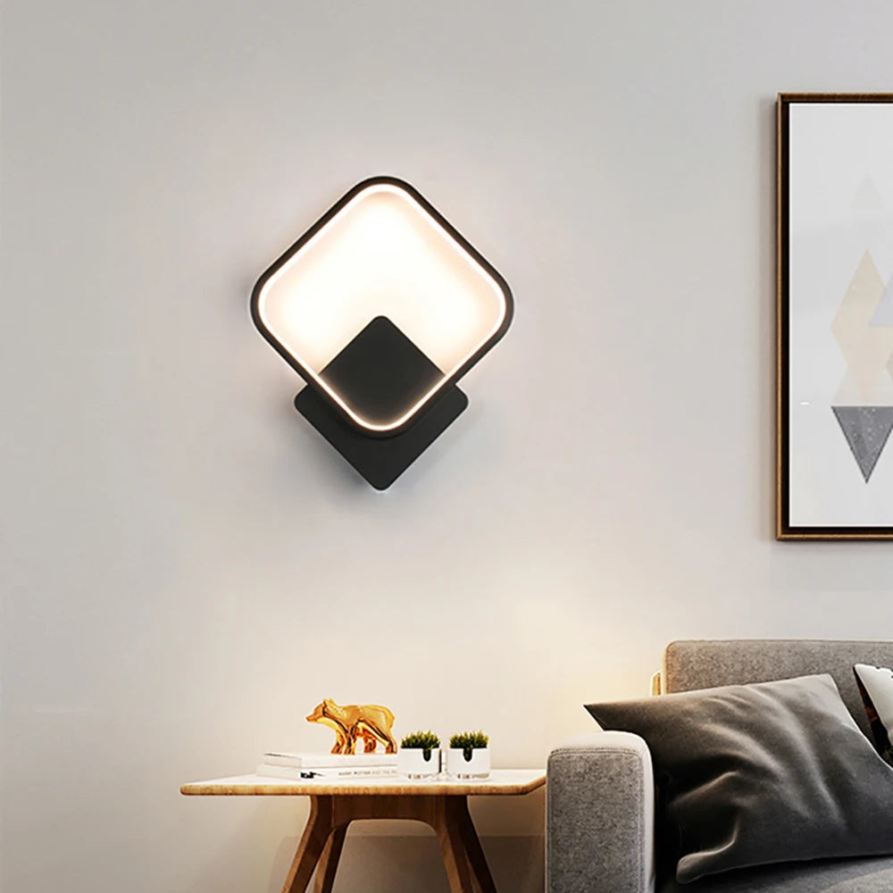 lampes murales modernes rondes carrées métal blanc noir minimaliste