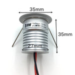 spot led argenté 3w 3000k 4000k 6000k moderne câbles haute température