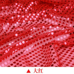 tissu circulaires polyester translucide glitter rouge blanc bleu vert violet or bricolage décoration