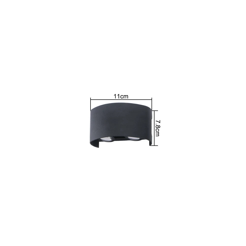 éclairage led moderne applique murale ip65 résistante eau 10w 3000k 6500k minimaliste