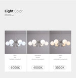 lampe suspendue moderne sphères lumineuses blanc chrome vitrail semi encastré