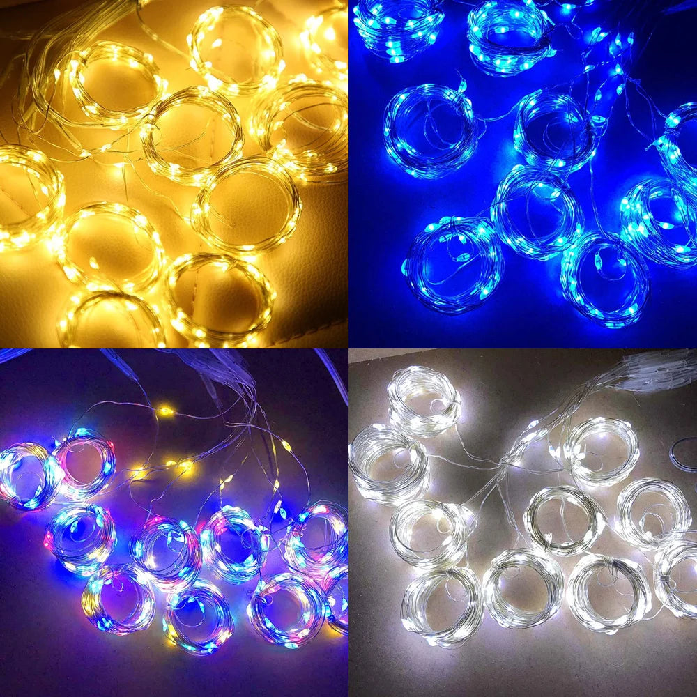 guirlande lumineuse solaire 3m 300leds blanc chaud moderne sans fixation pvc ip65 led