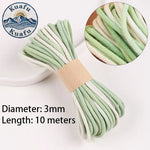 corde coton 10mètres 3mm rayures horizontales rose blanc gris vert bleu orange jaune texturée