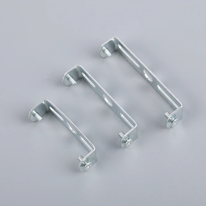 clips métalliques argentés modernes vis facile bases lampes fonctionnel opaque plat lisse