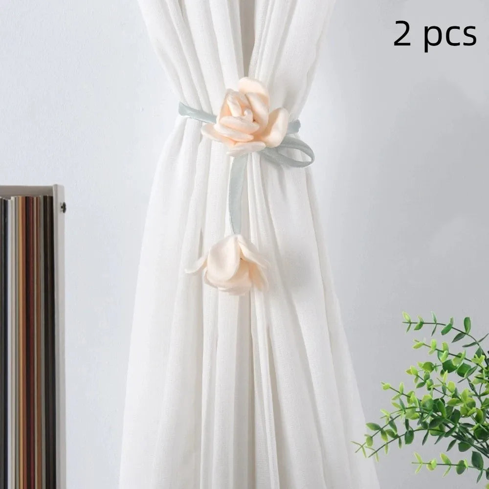 rubans fleurs tulipe couleur rose beige jaune vert clair décoratifs ajustables intérieurextérieur