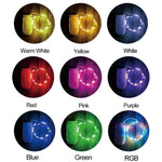 guirlande lumineuse led fil cuivre décoration fête mariage noël lampe nuit intérieur extérieur blanc