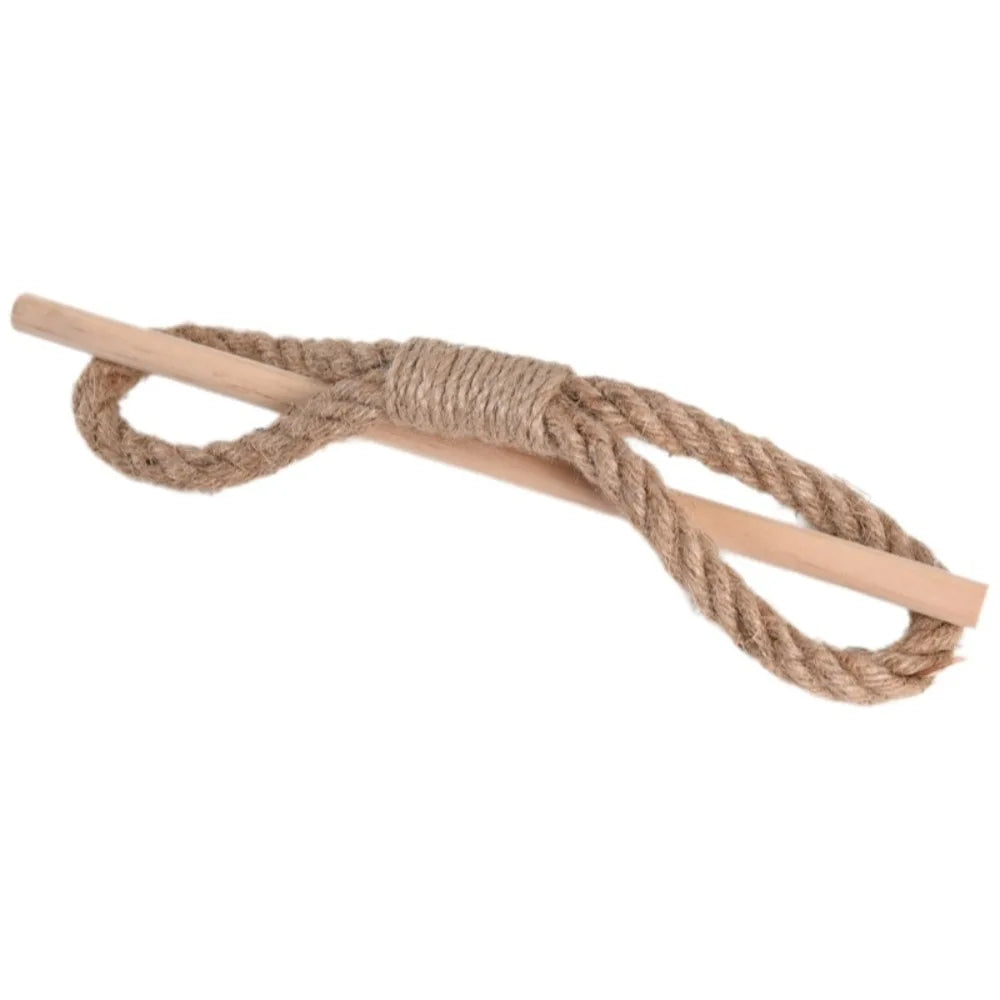 attaches rideau bois tressées bohème rustique six différentes