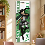 affiche murale anime vert white personnage attack on titan moderne large