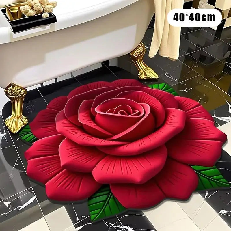 tapis fleur relief violet bleu rouge moderne velours cristallin doux salon durable
