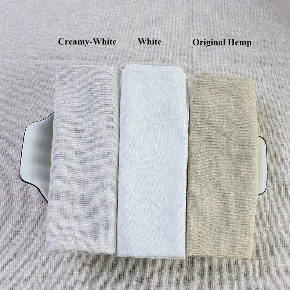 serviettes table coton polyester 30x45cm classique vert olive rouge blanc gris clair texture lin