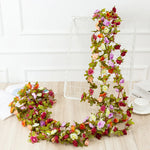guirlande artificielle fleurs pivoine mariage décoration intérieure rouge rose blanc automne printemps decoration fausse