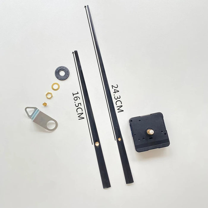 aiguilles montre noires argentées classiques horloges murailes diy pointues simples rondelles