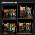miniature building vert gris marron noir classique fenêtres portes balcons đèn led clips architectural