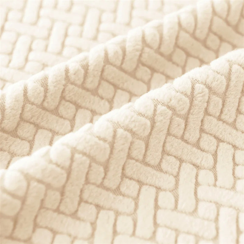 housses fauteuil classique rayures diagonales couleur beige clair polyester anti rayures anti piqûres couvrant