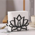 porte serviettes moderne motif fleur lotus noir blanc adhésif cuisine restaurant