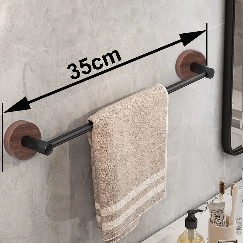 porte serviettes mural moderne noir texture métallique lisse fixé serviette savon brosse tasse