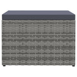 Tabouret d'appoint gris avec coussin