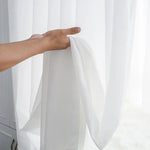 rideaux blancs transparents moderne plissables polyester blanc semi transparent fenêtres françaises