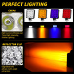 phare led noir jaune rouge bleu moderne robuste ip65 48w clips transparent inondation