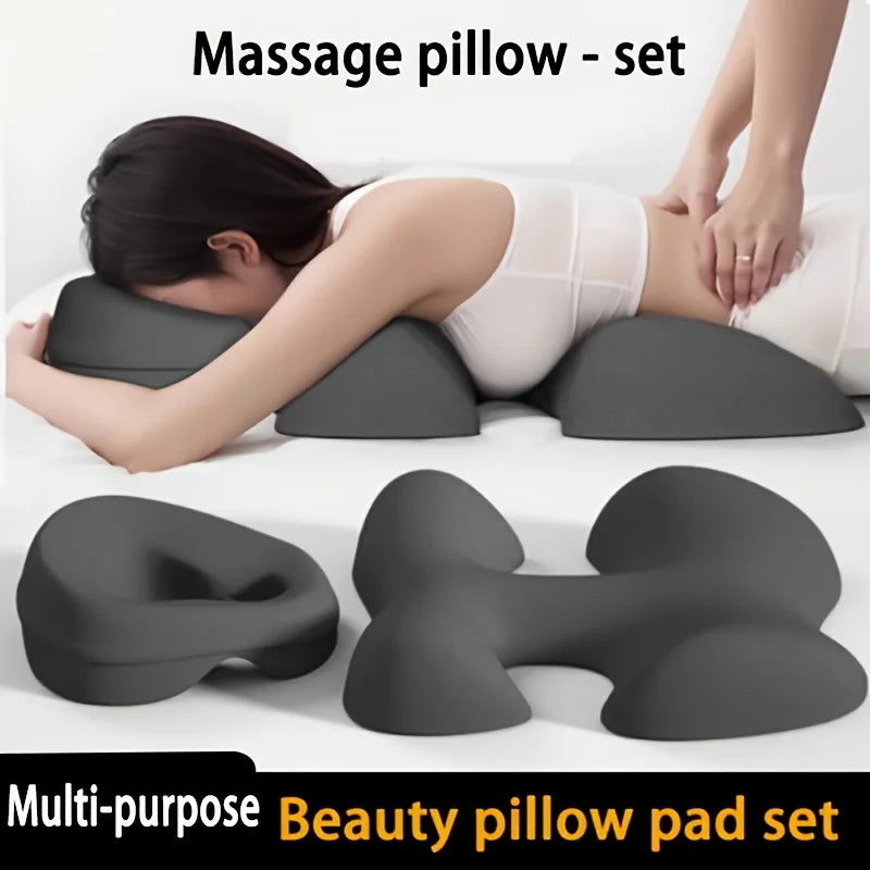 coussin massage relaxation gris ergonomique non électrique non tissé facial salon beauté spa