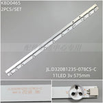 bande lumineuse led éclairage spécial moderne blanc lisse 575mm 11led 2pcs connecteurs