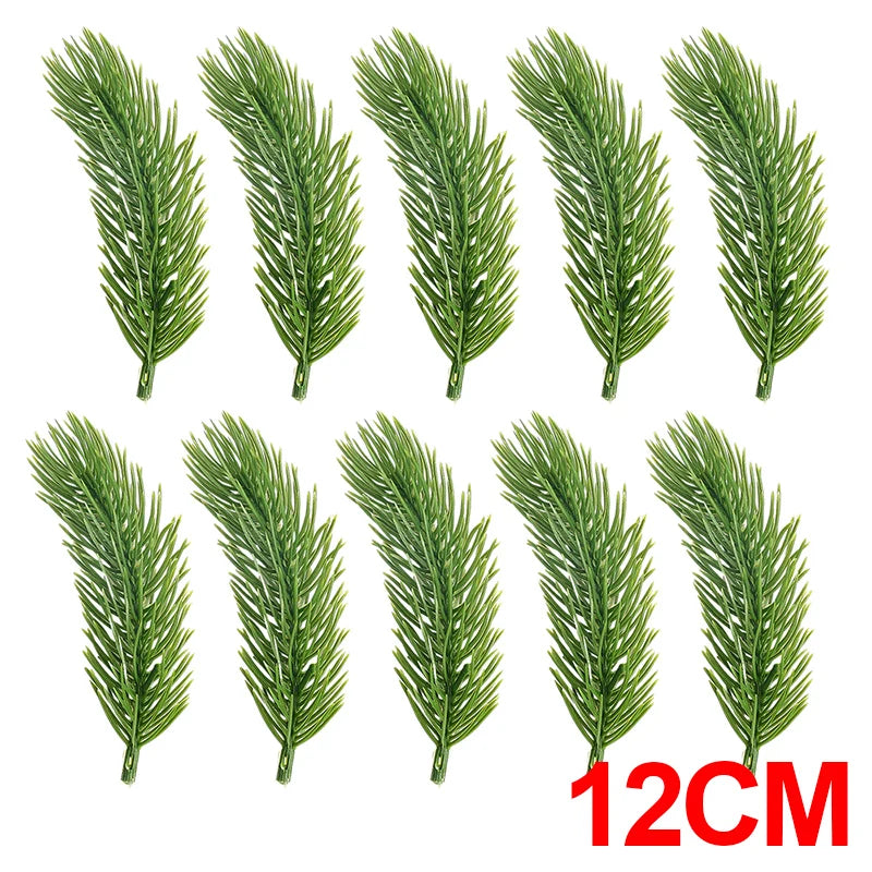 décoration noël branche artificielle vert feuilles pointues moderne extérieur 30 pièces adhésif boule rouge