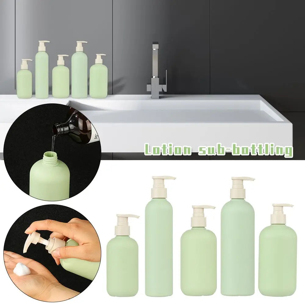 flacon lotion vert clair moderne pompe 200ml 250ml 300ml 400ml 500ml