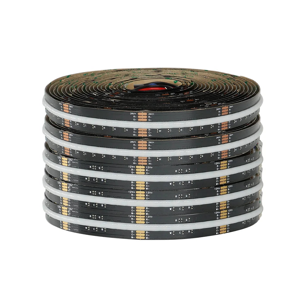 ruban led noir blanc 960 leds flexible moderne adhésif 12v 24v