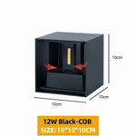 applique murale led moderne 24w noir réglable ip65 10cm 20cm 10cm