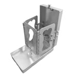 lanterne pliable moderne minimaliste argentée bougie vis fixée 10cm 7cm opaquer métal