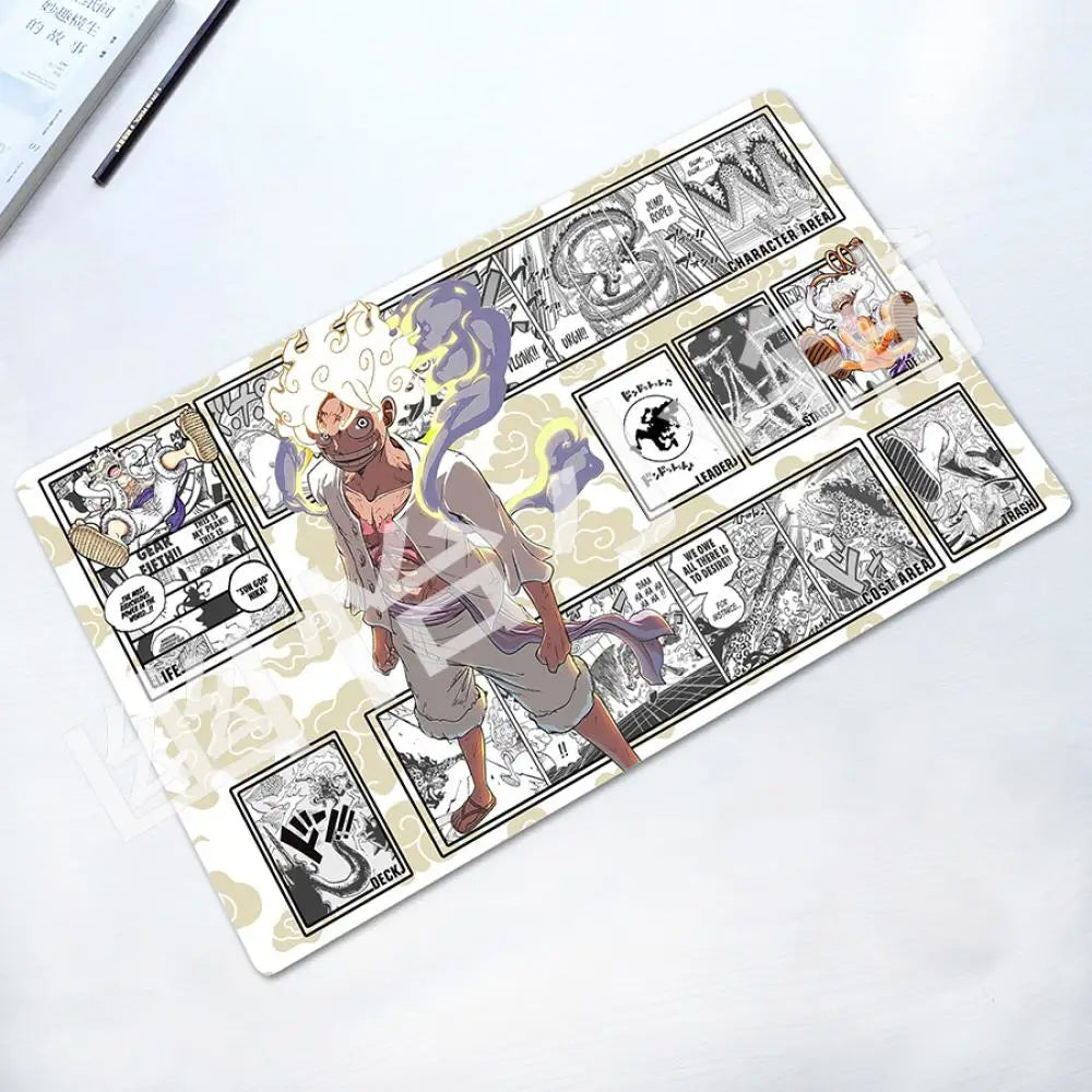 tapis souris anime personnages combats dialogues rouge noir violet marron illustrations opaques