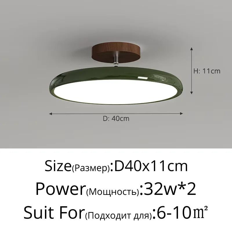 lampe led moderne minimaliste rond fer marron vert beige variable sans télécommande