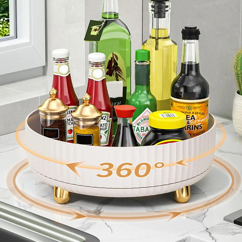 Rangement rotatif pour épices et bouteilles - plateau tournant cuisine