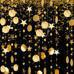 guirlande or argent étoiles paillettes festives moderne anniversaire mariage deco chambre fil suspension disco