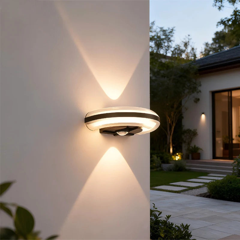 applique murale extérieure ip65 moderne hydrofuge led blanc noir transparent