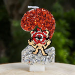 bougie chiffre rouge blanche paillettes figurine singe décoration anniversaire enfant festive stranger things