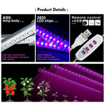 lampe led culture végétale 5v 30cm blanc rose violet bleu moderne télécommande câble usb