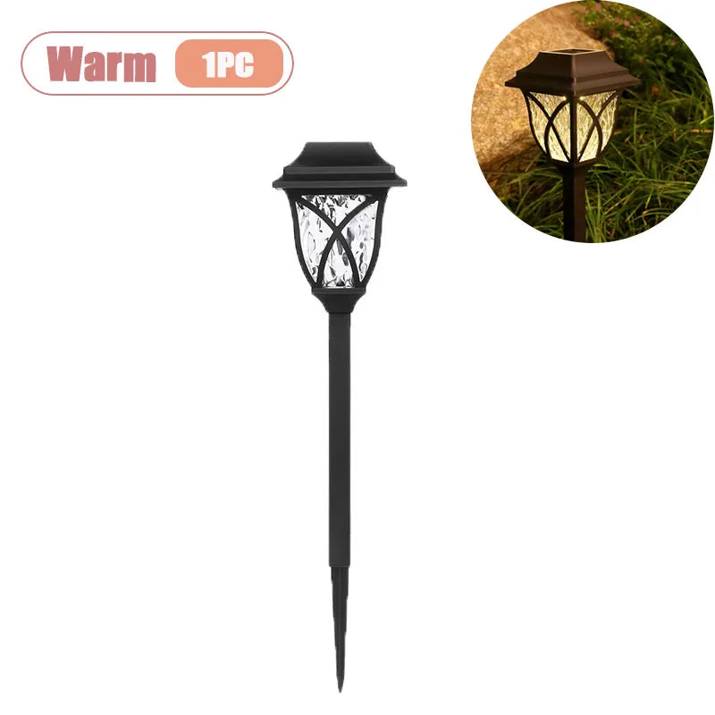 lampe solaire extérieure noire transparente motifs géométriques moderne jardin autoinstallation led étanche