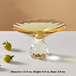 plateau dessert cristal transparent facetté moderne élégant fruits collations luxe