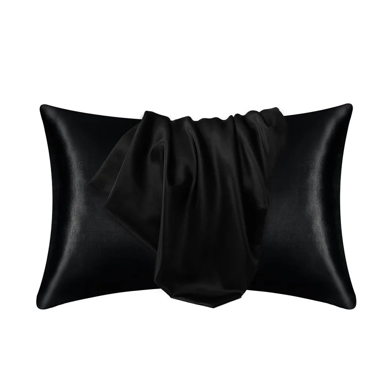 taie d'oreiller satin rose clair housse coussin moderne cheveux beauté sommeil nuit
