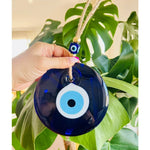 pendentif œil malheur bleu foncé oeil blanc cordelette traditionnel protection maison