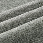 rideau douche moderne faux lin texturé beige clair gris foncé ajustable anneaux métalliques machine