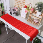 nappe table satin rouge vert foncé jaune rose beige brillante