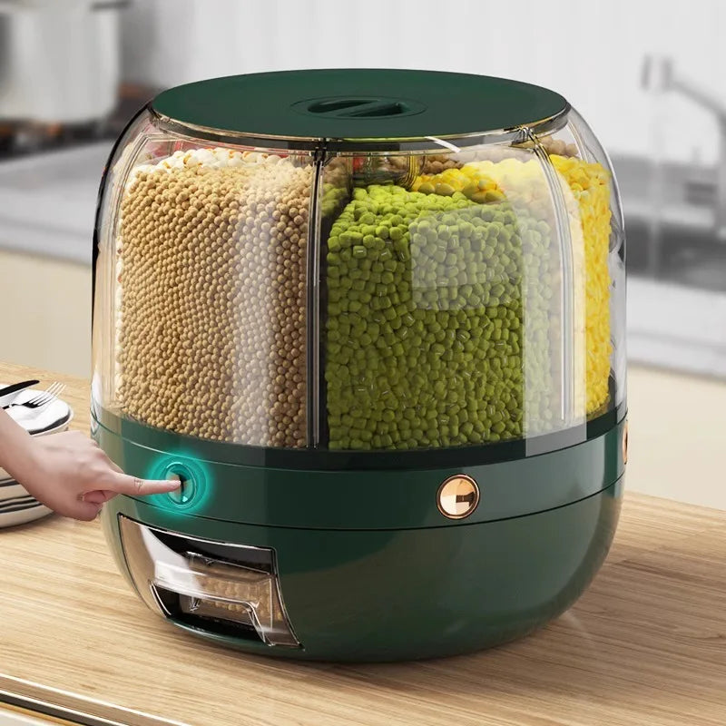 distributeur grains transparent moderne hermétique qualité alimentaire beige vert blanc