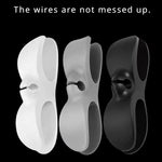 bobine câble blanc adhésif mural support plat silicone moderne respectueux environnement
