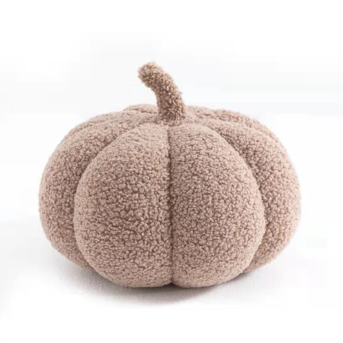 coussin peluche forme citrouille doux décoratif salon lit canapé maison couleur orange marron