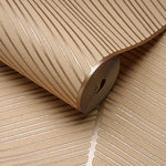 papier peint moderne rayé velours daim bleu gris beige résistant l'humidité anti moisissure soundproof